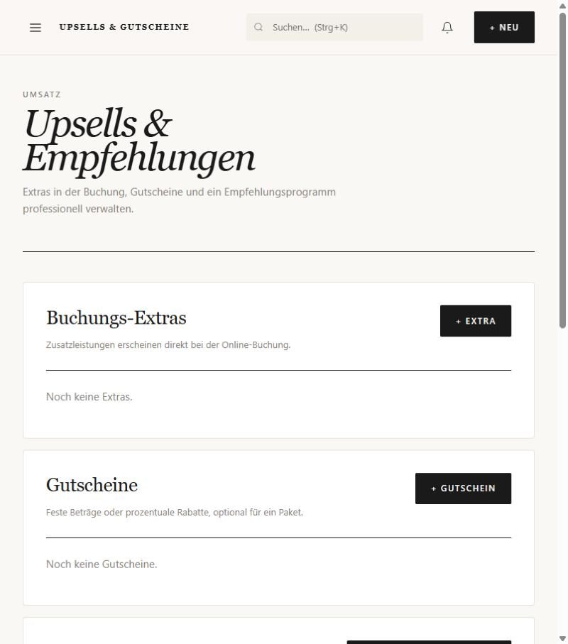 Upsells & Empfehlungen