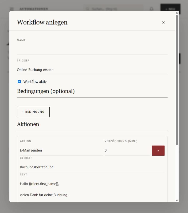 Workflow anlegen