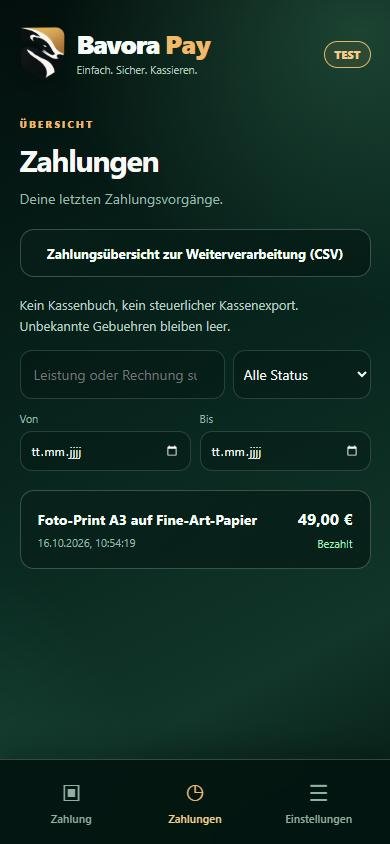 Liste aller Zahlungen